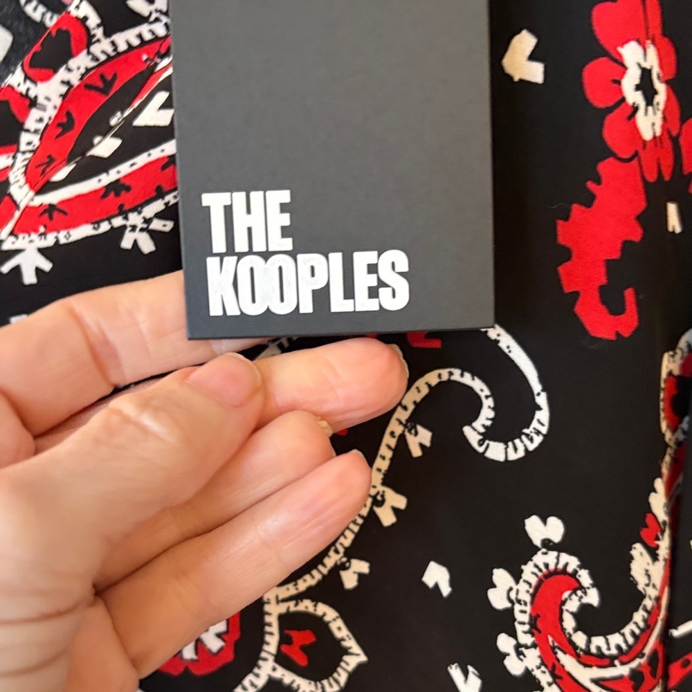 The Kooples Black and Red Paisley Blouse - Picture 3 of 10